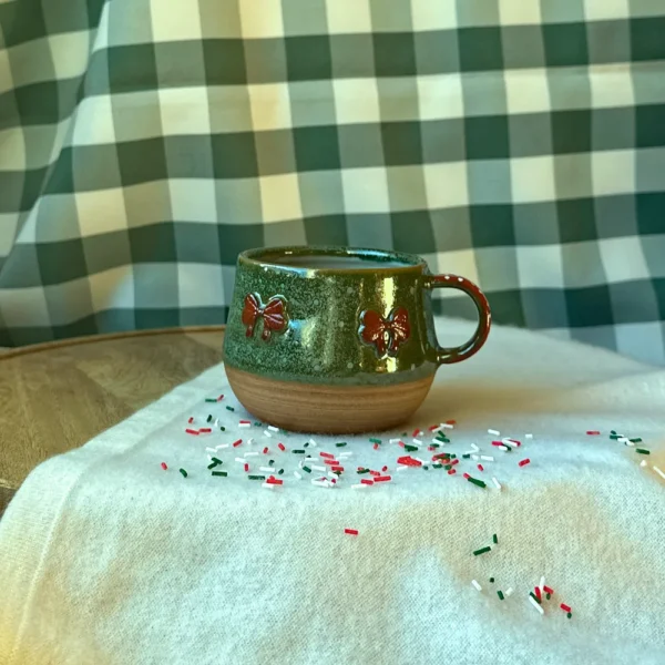 kubek Świąteczne kokardki