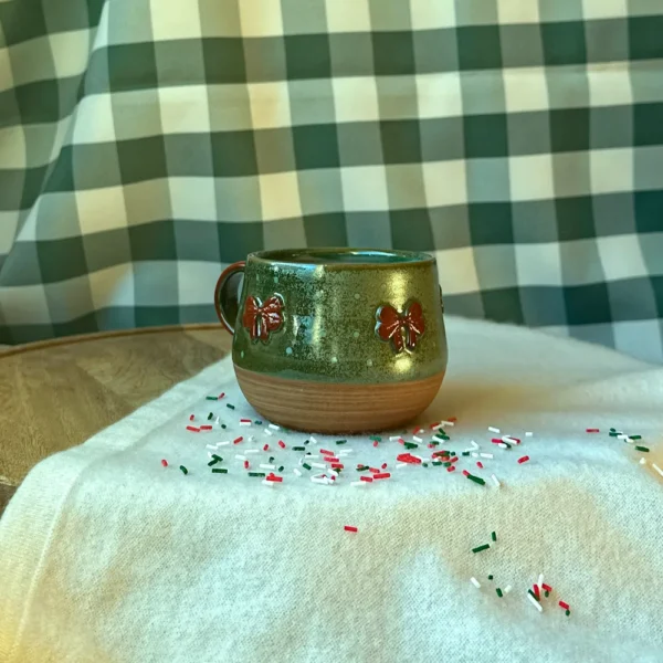 kubek Świąteczne kokardki