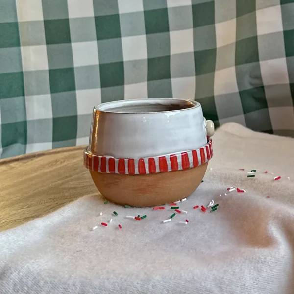 kubek czerwony szaliczek