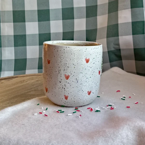 kubek Świąteczny wianuszek z serduszkiem