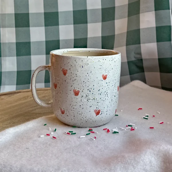 kubek Świąteczny wianuszek z serduszkiem