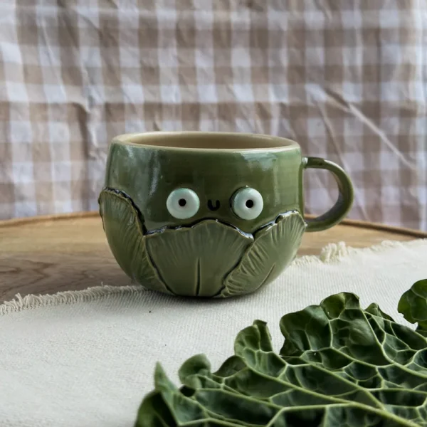 kubek kapustka ciemna zieleń