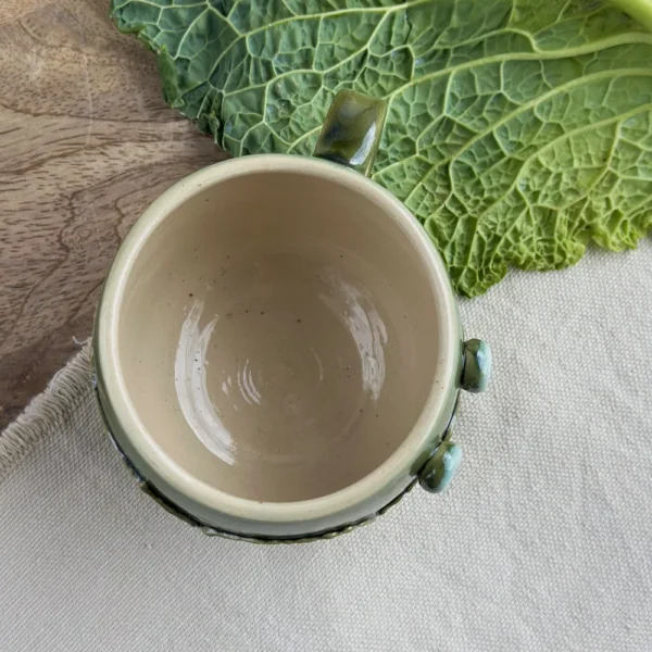 kubek kapustka ciemna zieleń