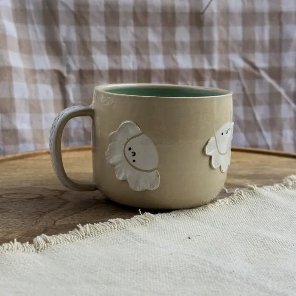 kubek pierożki błękit