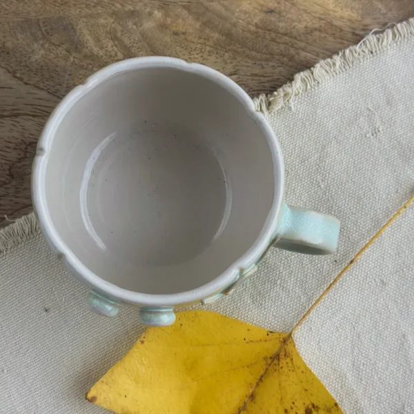 kubek dynia pastelowo seledynowy