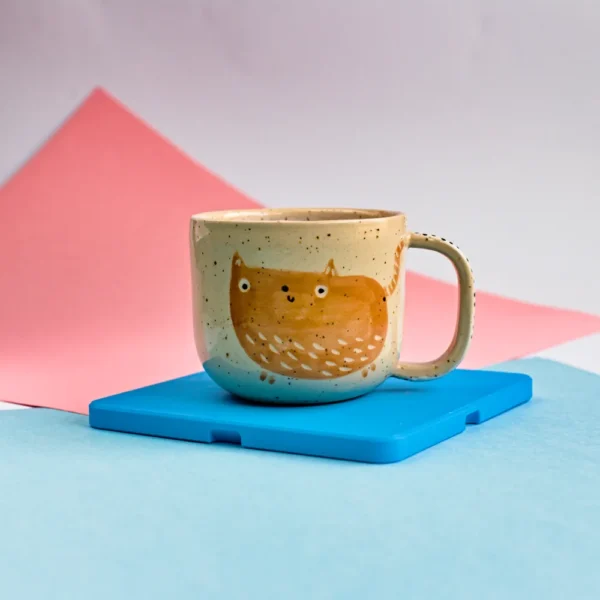 kubek koty rudy i biały